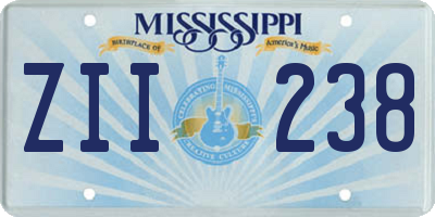 MS license plate ZII238