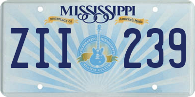 MS license plate ZII239