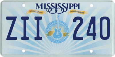 MS license plate ZII240