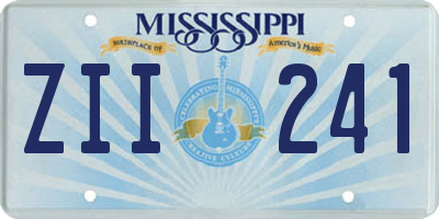 MS license plate ZII241