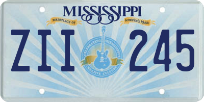 MS license plate ZII245