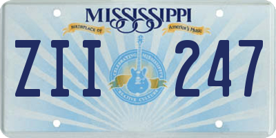 MS license plate ZII247