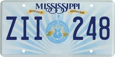 MS license plate ZII248