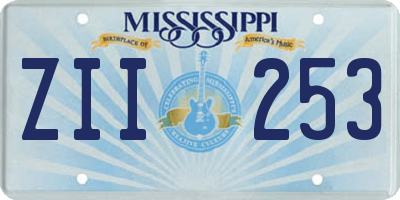 MS license plate ZII253