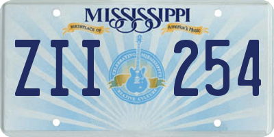 MS license plate ZII254