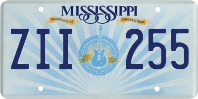 MS license plate ZII255