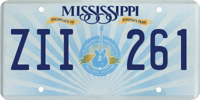 MS license plate ZII261