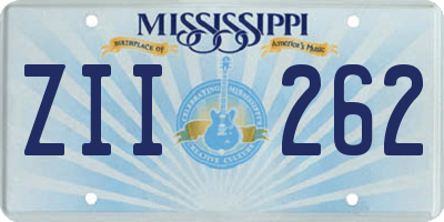 MS license plate ZII262