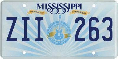 MS license plate ZII263