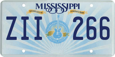 MS license plate ZII266