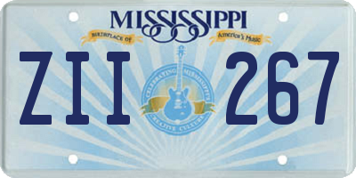 MS license plate ZII267
