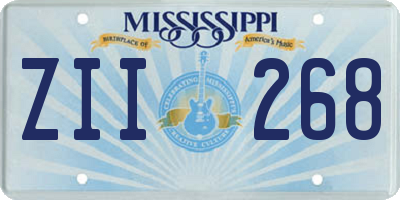 MS license plate ZII268