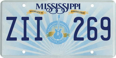 MS license plate ZII269