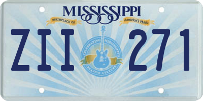 MS license plate ZII271