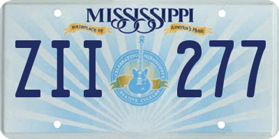 MS license plate ZII277