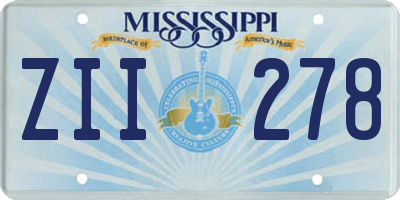 MS license plate ZII278