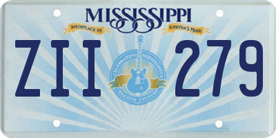 MS license plate ZII279
