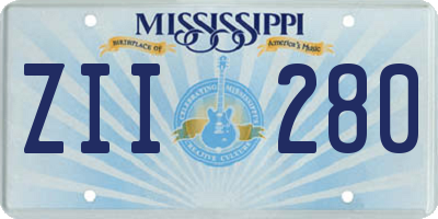 MS license plate ZII280