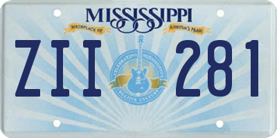 MS license plate ZII281