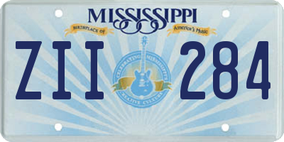 MS license plate ZII284
