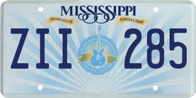 MS license plate ZII285