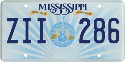 MS license plate ZII286