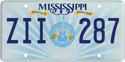 MS license plate ZII287