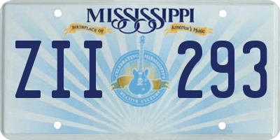 MS license plate ZII293