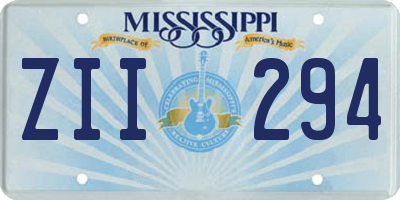 MS license plate ZII294