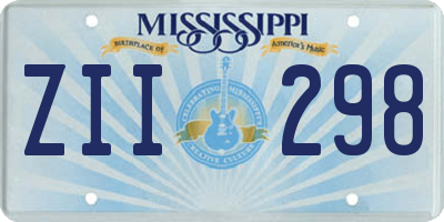 MS license plate ZII298