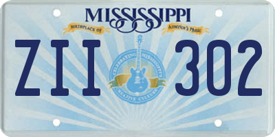 MS license plate ZII302