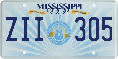 MS license plate ZII305