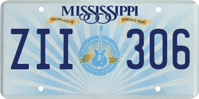MS license plate ZII306