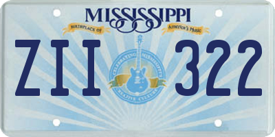 MS license plate ZII322