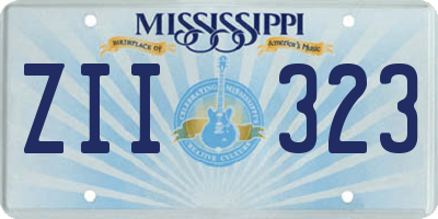 MS license plate ZII323