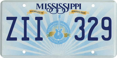 MS license plate ZII329