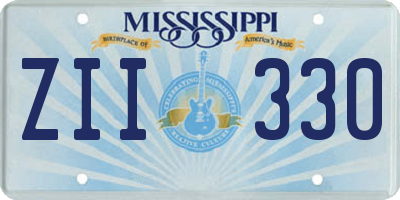 MS license plate ZII330