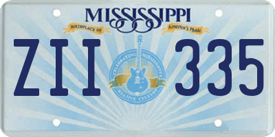 MS license plate ZII335