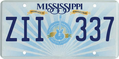 MS license plate ZII337