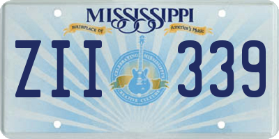 MS license plate ZII339