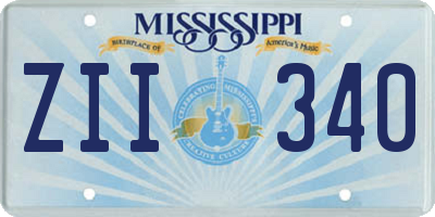 MS license plate ZII340