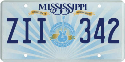 MS license plate ZII342
