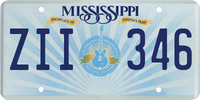 MS license plate ZII346
