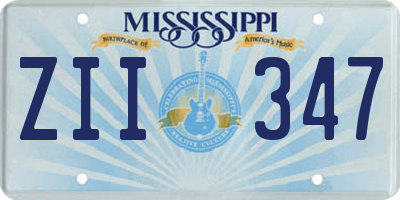 MS license plate ZII347