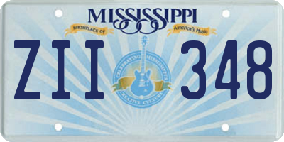 MS license plate ZII348