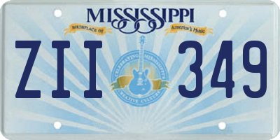 MS license plate ZII349