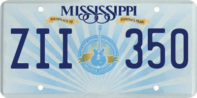 MS license plate ZII350