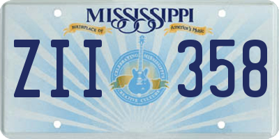 MS license plate ZII358