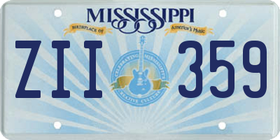 MS license plate ZII359