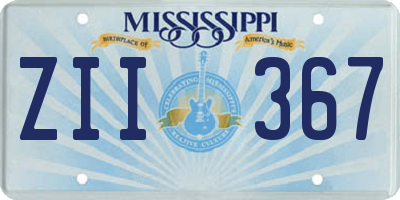 MS license plate ZII367